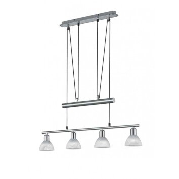 Trio Leuchten LEVISTO Pendelleuchte LED Nickel-Matt, 4-flammig