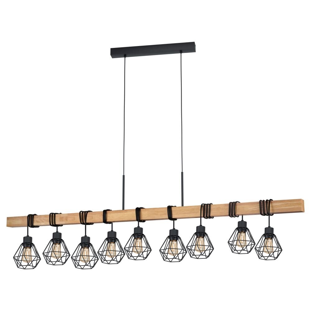 EGLO TOWNSHEND Hängeleuchte Braun, Schwarz, 9-flammig main product photo