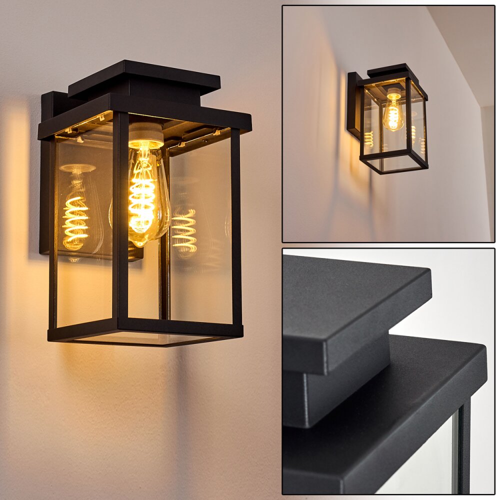 Tieva Außenwandleuchte Schwarz, 1-flammig main product photo