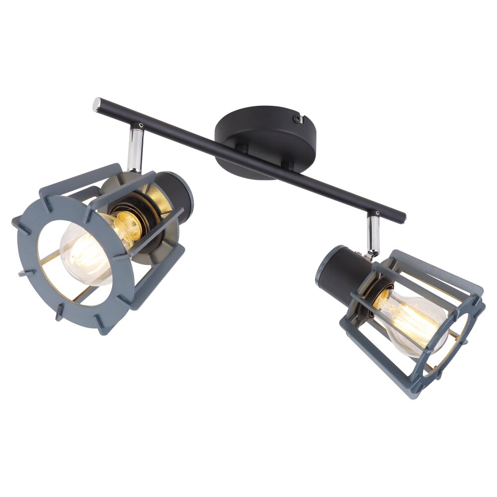 Globo MAHA Strahler Schwarz, 2-flammig main product photo