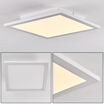 Salmi Deckenpanel LED Aluminium, Weiß, 1-flammig