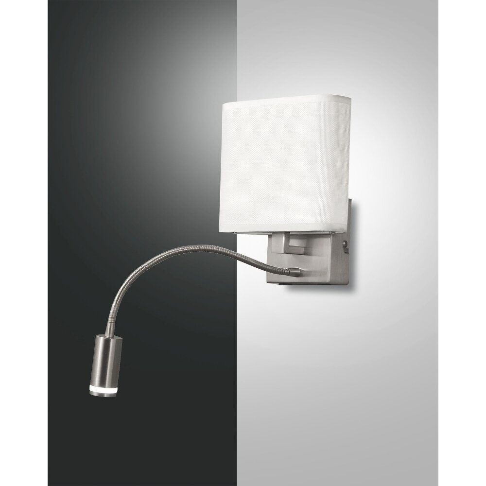 Fabas Luce Vietri Wandleuchte LED Nickel-Matt, 2-flammig main product photo