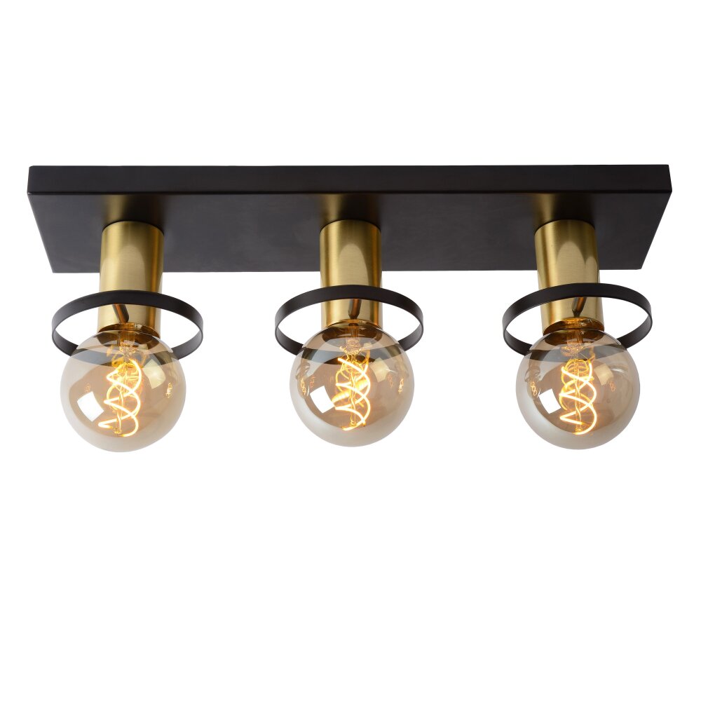 Lucide ANAKA Deckenleuchte Schwarz, 3-flammig main product photo
