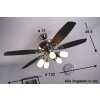 Globo JERRY Ventilator Chrom, Edelstahl, Nickel-Matt, 5-flammig