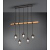 Trio Leuchten Forester Pendelleuchte Dunkelbraun, Nickel-Matt, 5-flammig