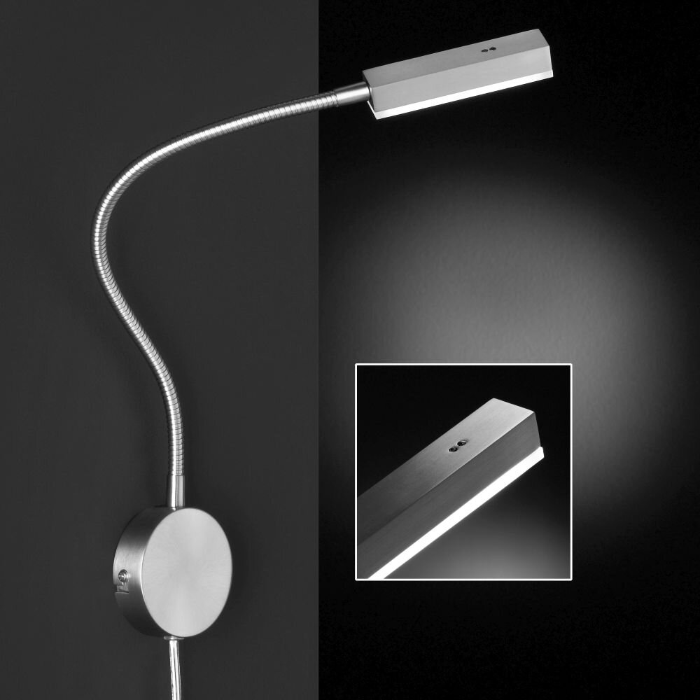 Honsel Raik Wandleuchte LED Nickel-Matt, 1-flammig main product photo