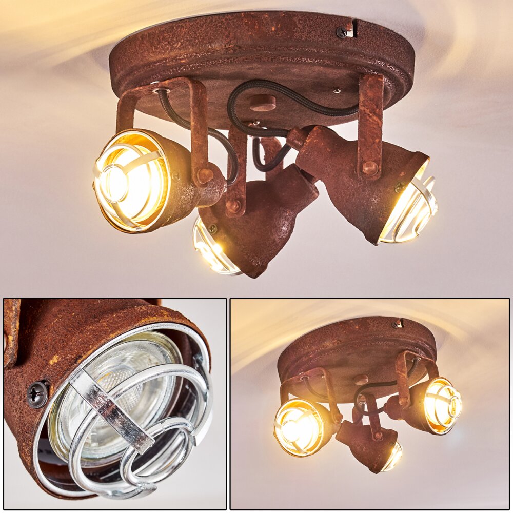 Drobak Deckenleuchte Rostfarben, 3-flammig main product photo