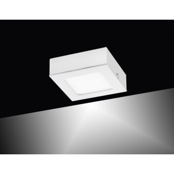 Leuchten Direkt OSKAR Deckenleuchte LED Weiß, 1-flammig