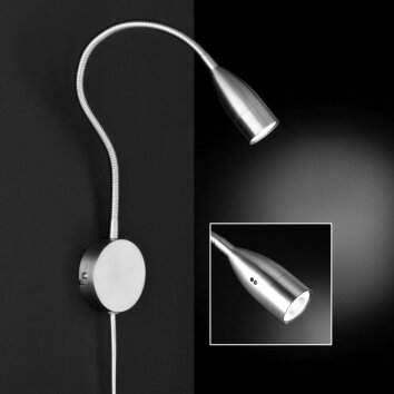 Honsel Sten Wandleuchte LED Nickel-Matt, 1-flammig