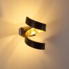 Rezat Wandleuchte LED Schwarz-Gold, 1-flammig