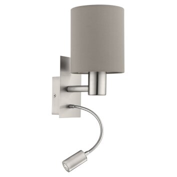 Eglo PASTERI Wandleuchte LED Nickel-Matt, 2-flammig