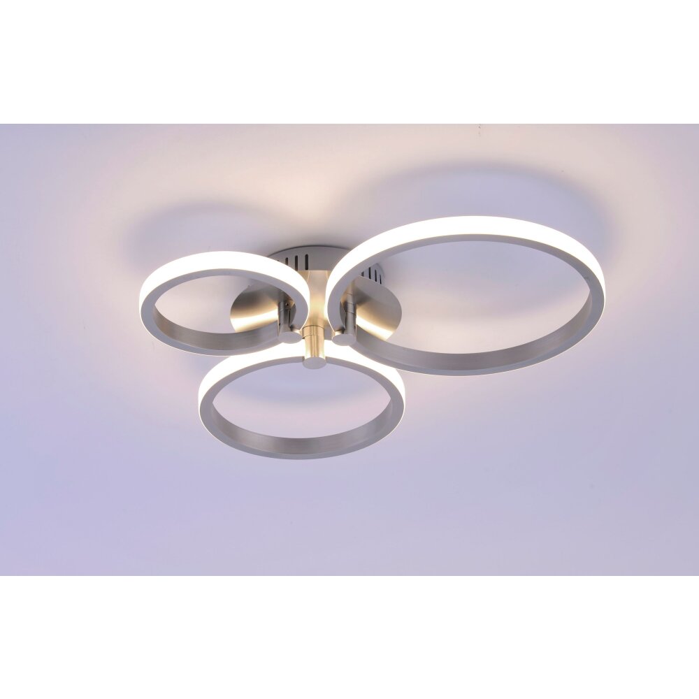 Leuchten Direkt Johanna Deckenleuchte LED Edelstahl, 3-flammig main product photo