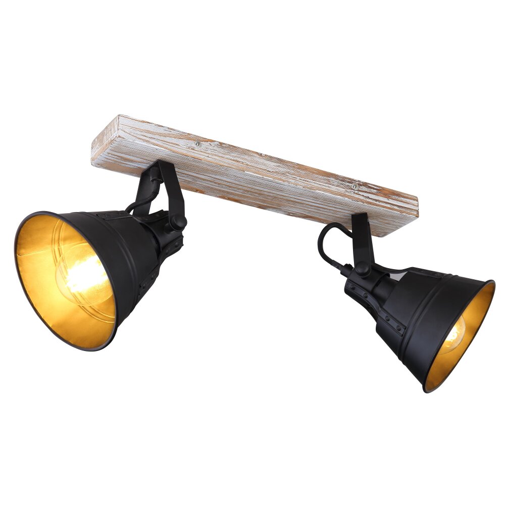 Globo GÜNTHER Strahler Gold, Weiß, 2-flammig main product photo