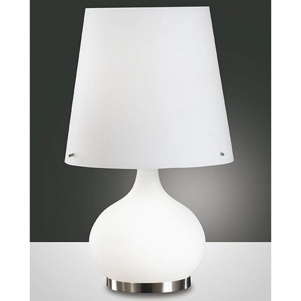 Fabas Luce ADE Tischleuchte Nickel-Matt, 2-flammig main product photo