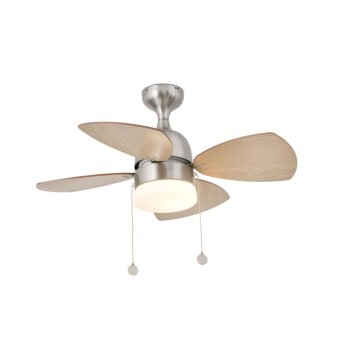Faro Barcelona Mediterraneo Deckenventilator mit Licht Nickel-Matt, 1-flammig