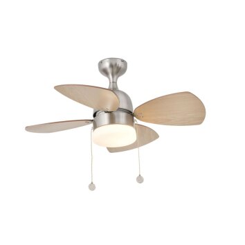 Faro Barcelona Mediterraneo Deckenventilator mit Licht Nickel-Matt, 1-flammig