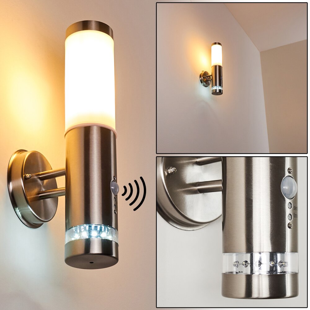 Walise Außenwandleuchte Edelstahl, 1-flammig, Bewegungsmelder main product photo