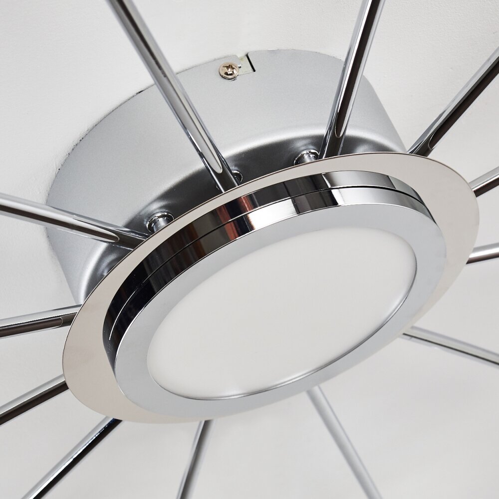 LED Deckenleuchte 39x39 Cm – Silberner Rahmen, Kaltweiß 6500K, 15 Watt, Inkl. Festem LED-Modul