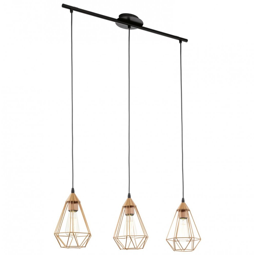 Eglo TARBES Pendelleuchte Schwarz, 3-flammig main product photo