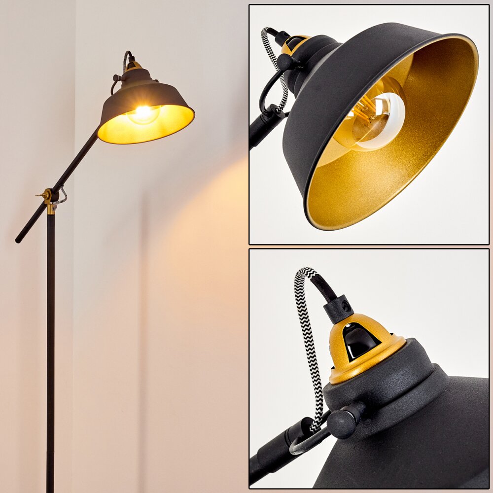 Luven Stehleuchte Gold, Schwarz, Schwarz-Gold, 1-flammig main product photo