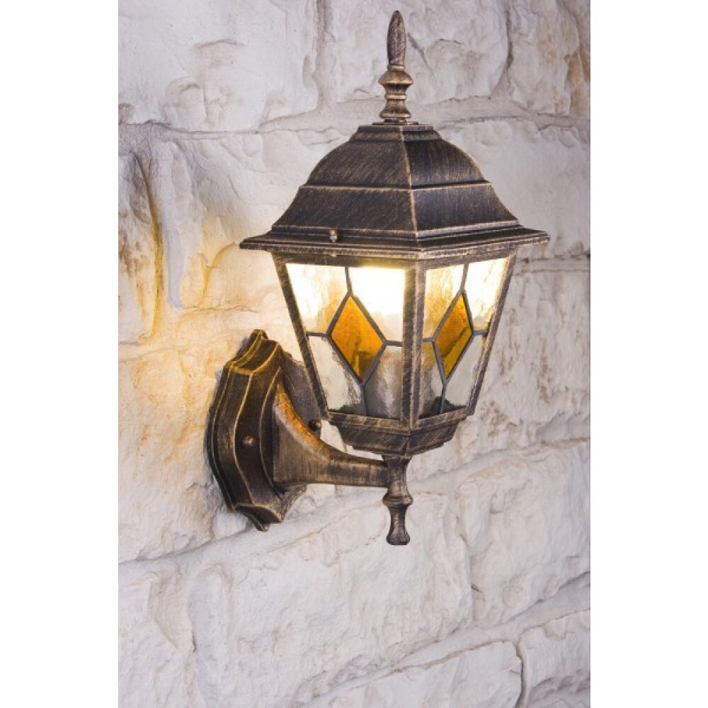 Antibes Außenwandleuchte Braun, Gold, 1-flammig main product photo