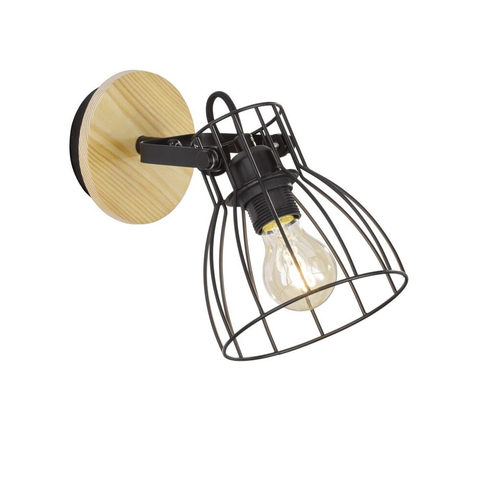 Fischer & Honsel living Die Wandleuchte Schwarz, 1-flammig main product photo