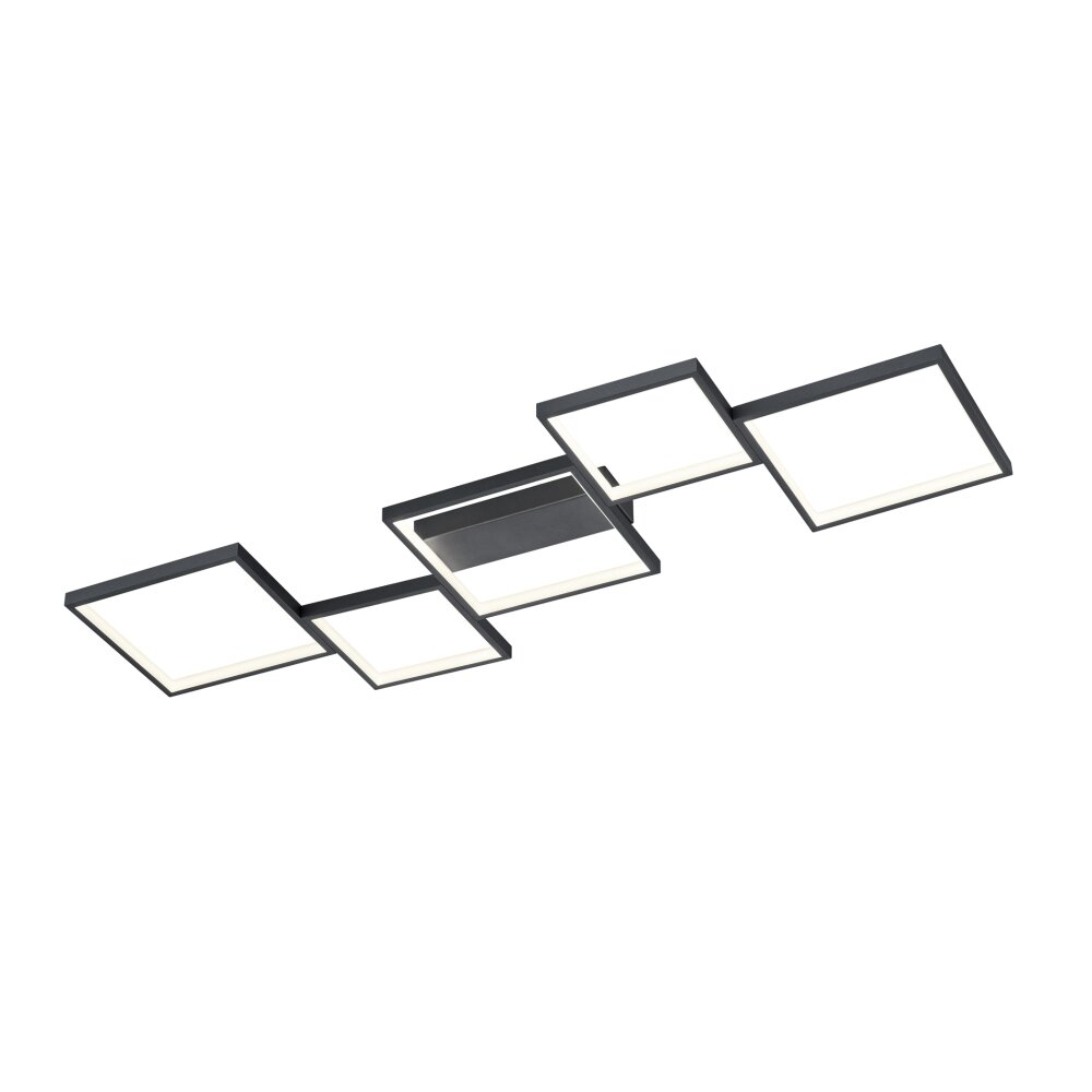 Trio Leuchten Sorrento Deckenleuchte LED Schwarz, 1-flammig main product photo