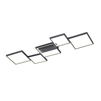 Trio Leuchten Sorrento Deckenleuchte LED Schwarz, 1-flammig