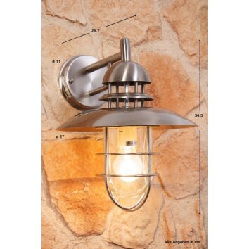 Konstsmide SORRENTO Wandleuchte Transparent, Klar, 1-flammig