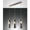 Fabas Luce Sintesi Pendelleuchten Nickel glänzend, 3-flammig