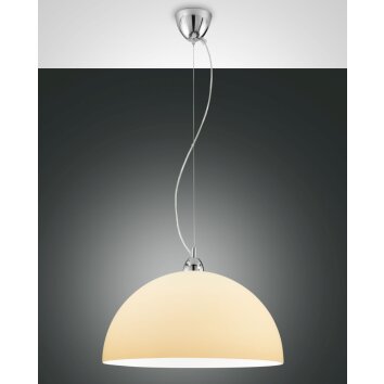 Fabas Luce Nice Pendelleuchte Chrom, 1-flammig