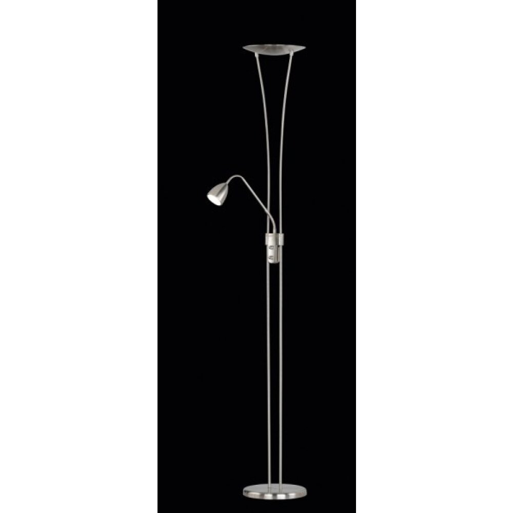 Trio Leuchten ARIOZONA Deckenfluter LED Chrom, Edelstahl, Nickel-Matt, 1-flammig main product photo