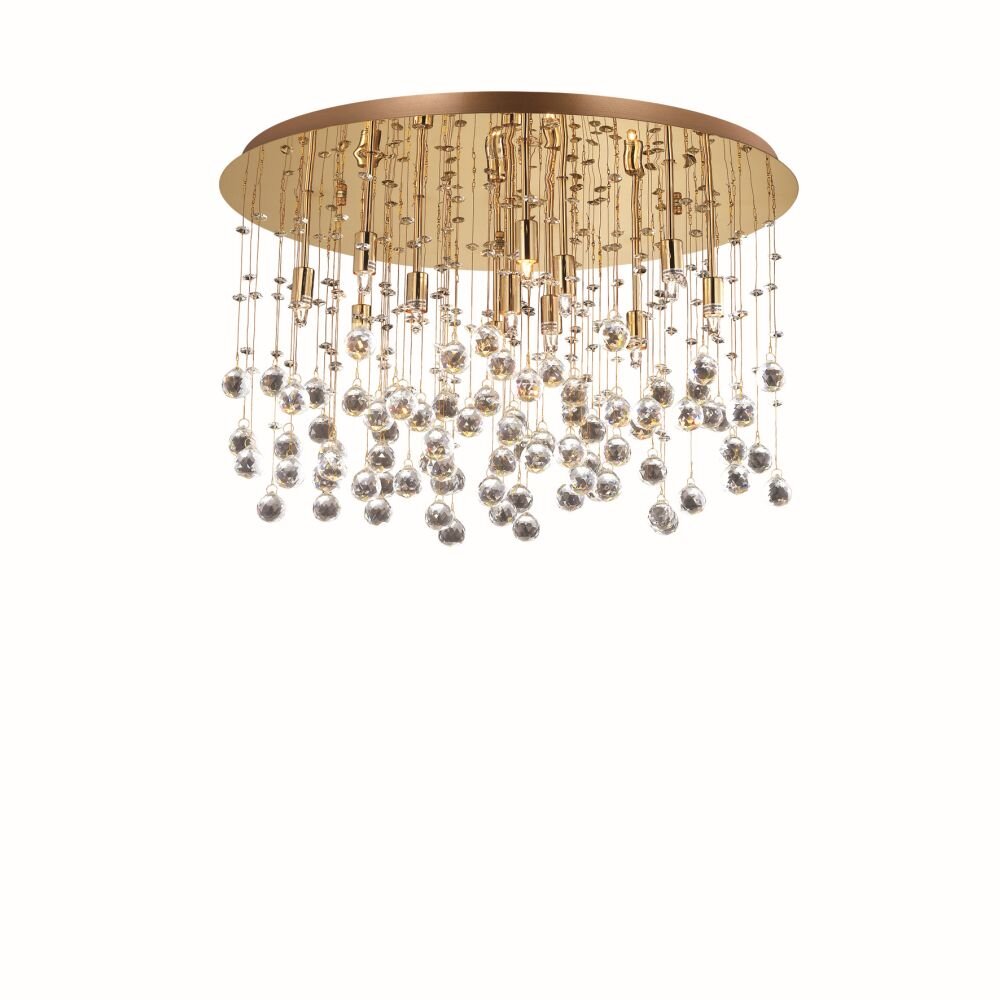 Ideal Lux MOONLIGHT Deckenleuchte Champagner, Kristalloptik, 12-flammig main product photo