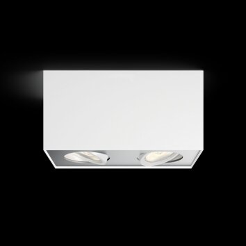 Philips Box Deckenleuchte LED Weiß, 2-flammig