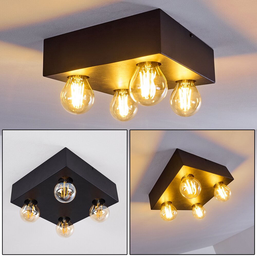 Fria Deckenleuchte Schwarz, 4-flammig main product photo