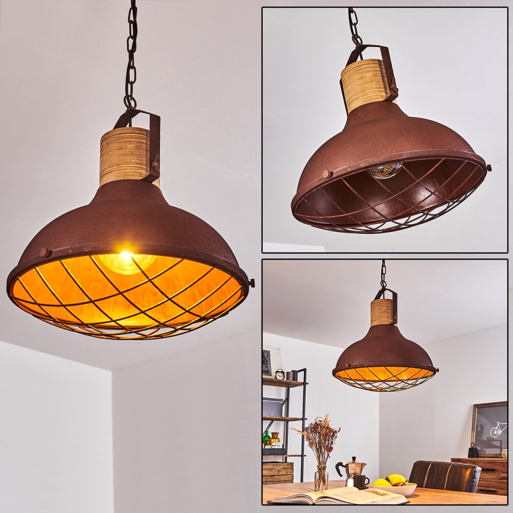 Onsala Hängeleuchte Braun, Rostfarben, 1-flammig main product photo