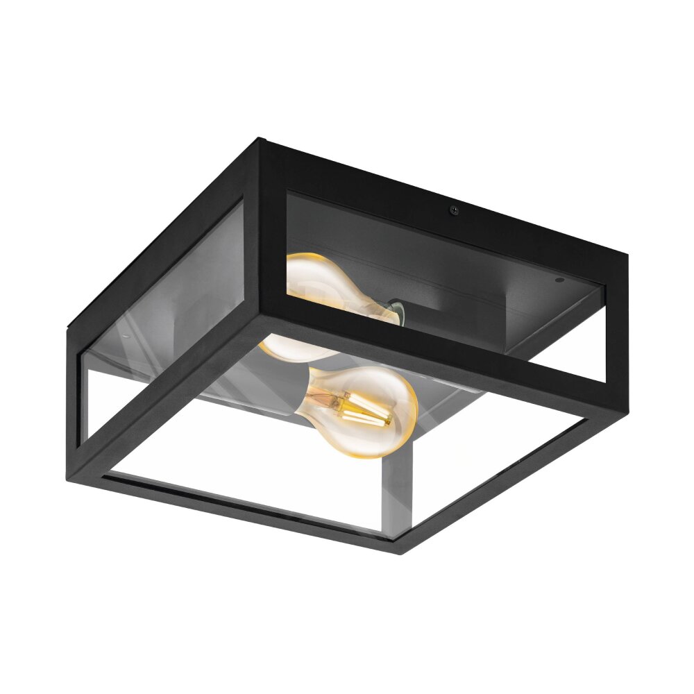 Eglo Leuchten AMEZOLA Deckenleuchte Schwarz, 2-flammig main product photo