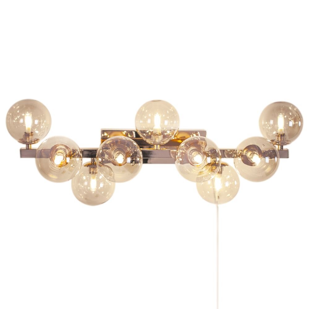 By Rydens Splendor Wandleuchte Bernsteinfarben, Gold, 9-flammig main product photo