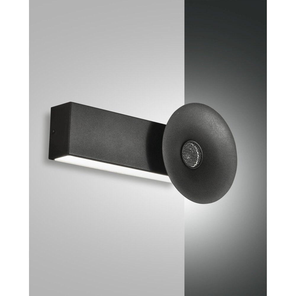 Fabas Luce Aretha Wandleuchte LED Schwarz, 1-flammig main product photo