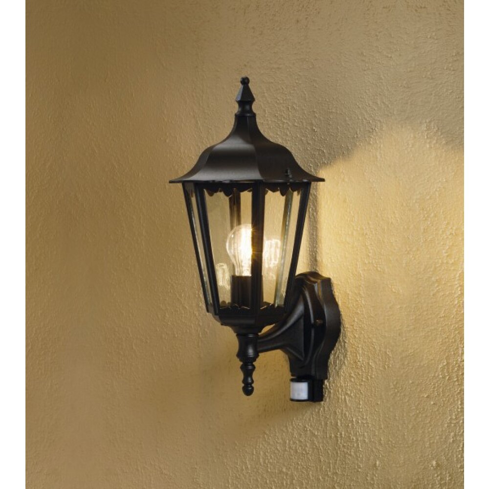 Konstsmide Firenze Außenwandleuchte Schwarz, 1-flammig, Bewegungsmelder main product photo