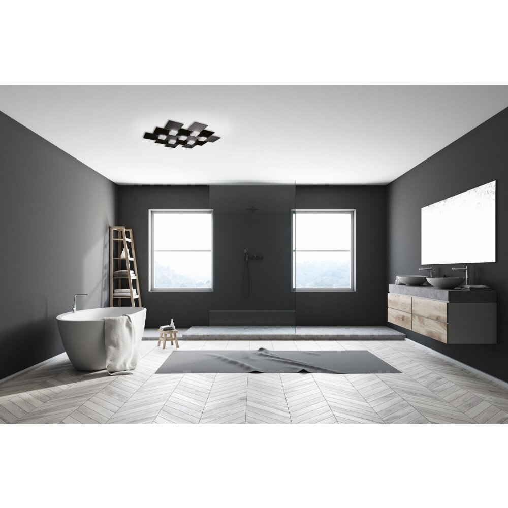 Grossmann CREO Deckenleuchte LED Schwarz, 4-flammig main product photo