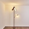 Lasona Deckenfluter LED Braun, Silber, 2-flammig