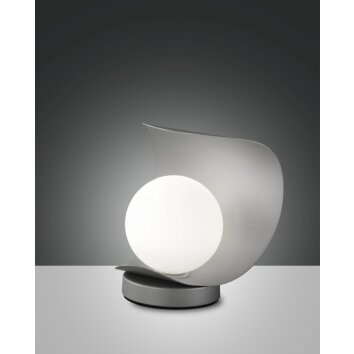 Fabas Luce Adria Tischleuchte LED Silber, 1-flammig
