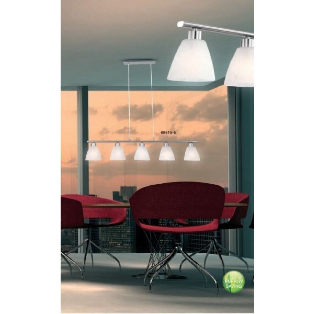 Globo ILLIMANI Hängeleuchte Nickel-Matt, 5-flammig main product photo