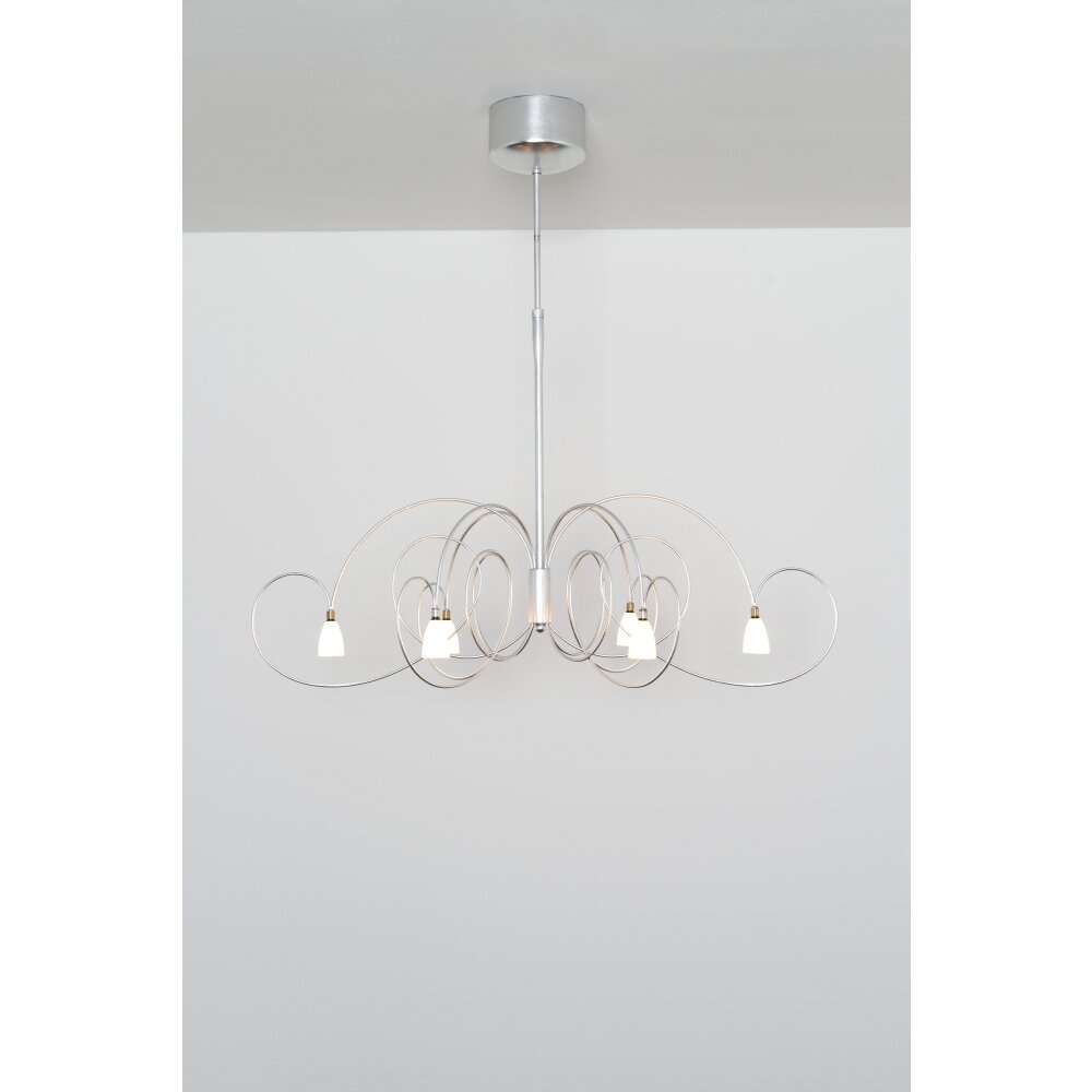 Holländer ROSASPINA OVAL Hängeleuchte Silber, 6-flammig main product photo