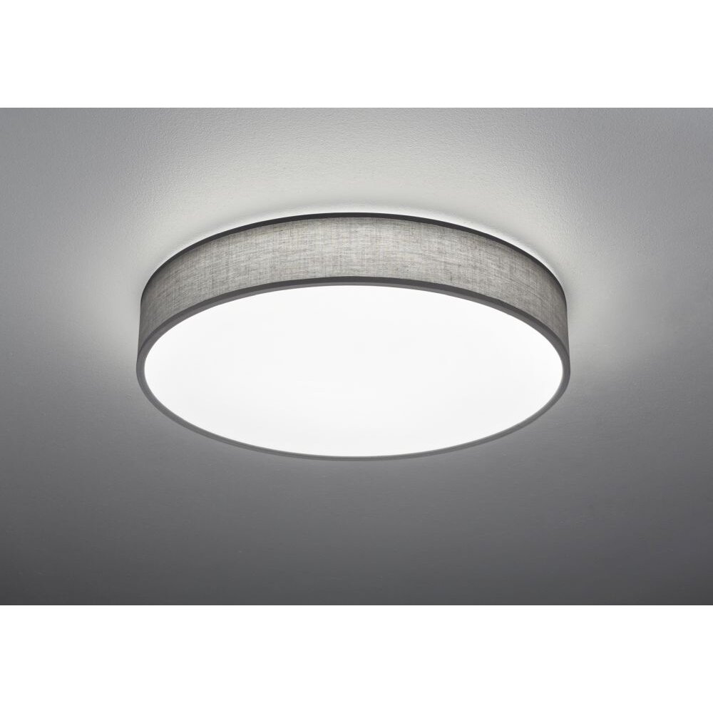 Trio Leuchten LUGANO Deckenleuchte LED Grau, 1-flammig, Fernbedienung main product photo