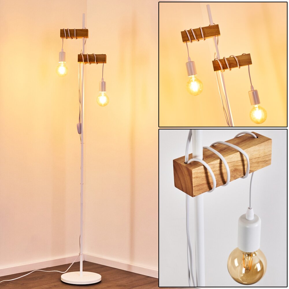 Barbengo Stehleuchte Braun, Weiß, 2-flammig main product photo