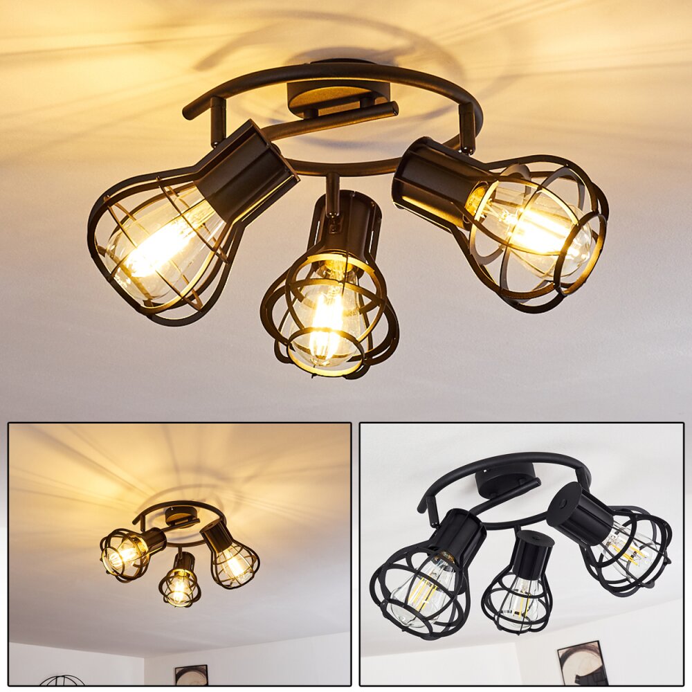 Gainesville Deckenleuchte Schwarz, 3-flammig main product photo