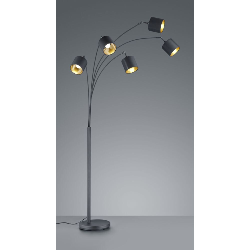 Reality TOMMY Bogenleuchte Schwarz, 5-flammig main product photo