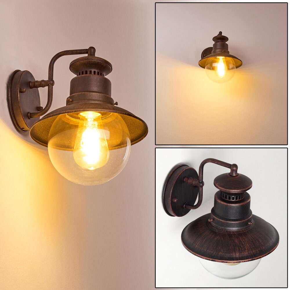 Olsfors Außenwandleuchte Rostfarben, Schwarz, 1-flammig main product photo